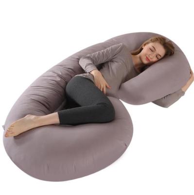 China Nondisposable Extra Soft Support Cushion For Maternity Care And Back Pain Relief C Shaped Full Body Pregnancy Pillow for sale