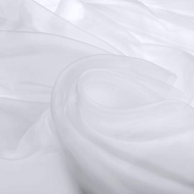 China Double faced high quality double thick silk organza fabric for making dress for sale