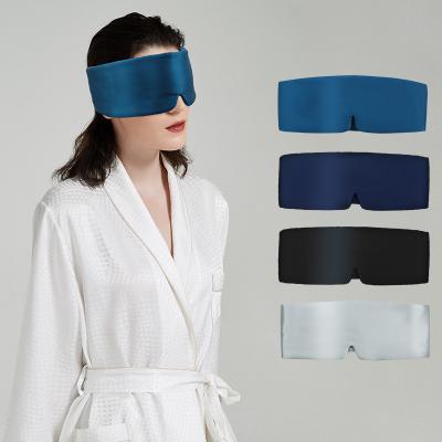 China Dark Circles Mulberry Silk Eye Mask 100% Block Noise And Big Blackout Sleep Sleep Eye Mask Lightweight Breathable Silk Anti Wrinkle for sale