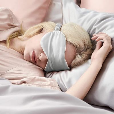 China Sleepmask Wearable Custom Soft Satin Soft Health Paired 22 Momme 100% Mulberry Silk Pillow Case and Eye Mask Set for sale