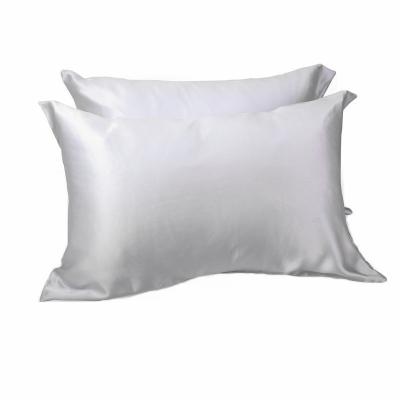 China PORTABLE Custom Wholesale 16 momme 100 momme silver mulberry silk pillow case cover with hidden zipper for hair for sale