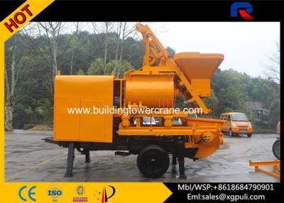 China 37kw Power Hydraulic Concrete Mixer Pump Trailer 40m3/h Pumping Output for sale