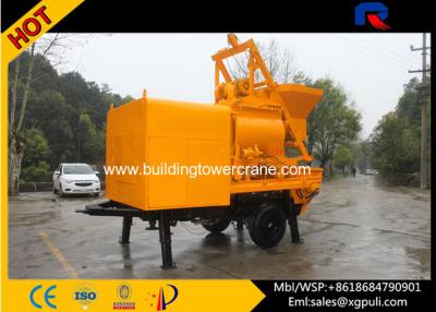 China Concrete Mixer Pump Trailer Double - schacht Mixer 300L Olie Tank Autowegen / Bridges Te koop