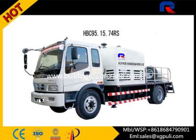 China 1450mm Truck Mounted Concrete Mixer , Hydraulic Concrete Pump With Delivery Pipes for sale