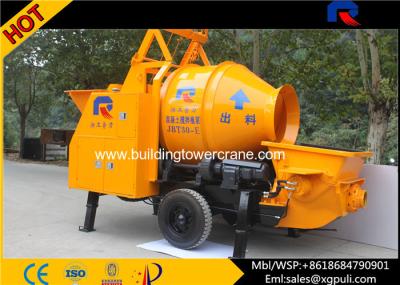 China Drum Concrete Mixer Pump Trailer 200L olietank Electronic Control Te koop