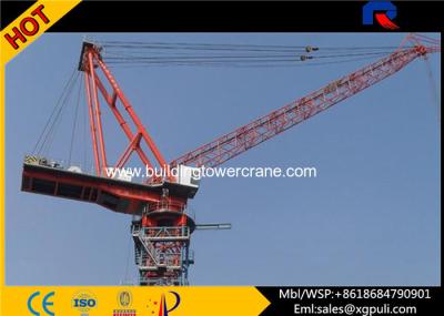 China Split Structure Luffing Jib Tower Crane 0.4m/Min Jacking Up Speed For Building for sale