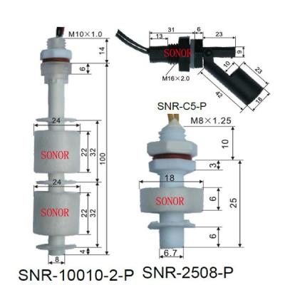 China water level switch/water level sensors/level control pp float level switch for sale