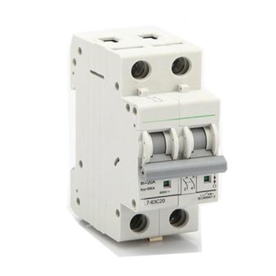 China Direct current (DC) drive circuit applications. DIN Rail DC Circuit Breaker 2P/250VDC for sale