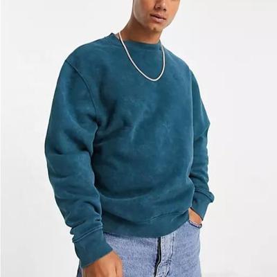 China Custom Anti-Wrinkle DEC OEM Crewneck Sweatshirt Streetwear Acid Washed Plus Size Mens Hoodies And Sweatshirts Crewneck Pullover for sale