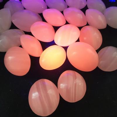 China China 5-6cm Pink Chalcedony Palm Stones Healing Reiki Crystal Quartz Pink Jade Palm Stone For Meditation for sale