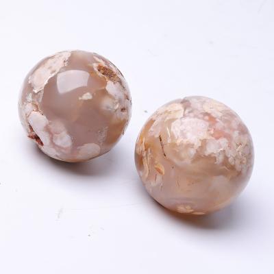 China China New Arrival Natural Polished Crystal Quartz Sakura Agate Ball For Home Decoration for sale