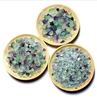 China China Wholesale High Quality Natural Crystal Tumbled Stone Rainbow Fluorite Crystal Gravel for sale