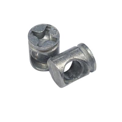 China Heavy Industry Fasteners Furniture Hardware Zinc Alloy Accessories Round Nuts Hole Nuts Horizontal Barrel Slotted Nuts for sale