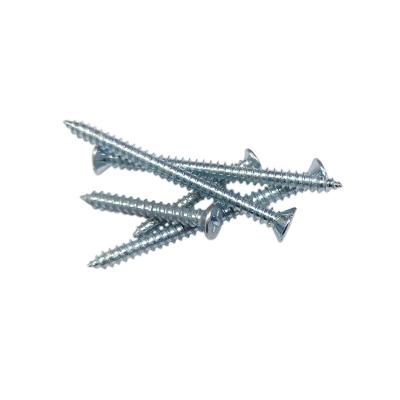 China Flat China Made Iron Galvanized Flat Head Cross Tapping Screws For Furniture Wood Products Plastic Products for sale