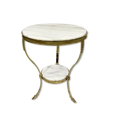 China Home Decor Marble Top Luxury Tea Table Marble Base Top Coffee Table Stainless Steel Custom Interior Center Table for sale