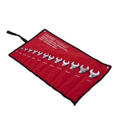 China Durable 14pcs Wrench Set Mixed Roll Up Wrench Tool Bag for sale