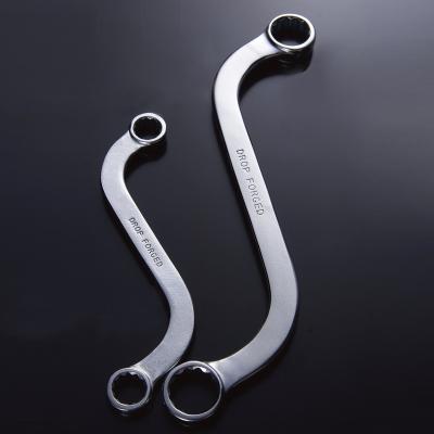 China Durable Full Carbon Steel Metric Size Double Ring S Style Wrench for sale