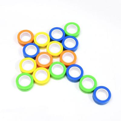 China New Eco-friendly Material Finger Spinning Trigger Magnetic Ring Toy Set For Teens And Children Play for sale