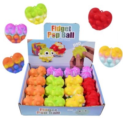 China Factory Direct Selling Mini Decompression Squeeze Ball Mini Eco-friendly Material High Quality Heart Shaped Decompression Toys for sale