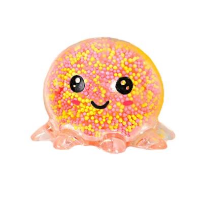 China Eco-friendly Material New Design Cute Octopus Squeeze Animal Toy With Light To Relieve Relaxation Wiggling Toy for sale