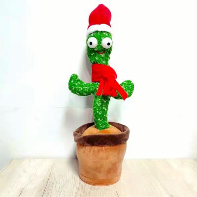 China Hot Selling Eco-friendly Material Stain Plush Toys Singing and Dancing Cactus Doll Twisted Cactus Doll for sale