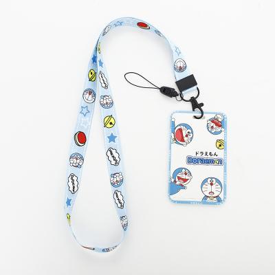 China Advertising hardback holder campus identification lace halter in Doraemon DoraemonADream cartoon student public transport long meal cute work card holder for sale