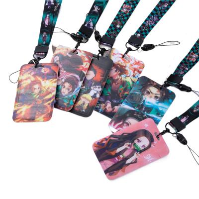 China Card Holder Kimetsu No Plastic Yaiba Cartoon Cover Bus Access Student ID Card Certificate Holder Student Campus Meal Bundle Cards for sale