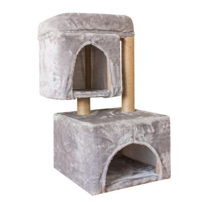 China High Quality Sustainable Customized Two Layers Cat Tree Cat Scratcher Cat Tree Tower Housing Cat Tree for sale