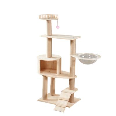 China Wooden Stable Wholesale Stable Ladder Soft Manufacturer Cat House Cat Tree for sale