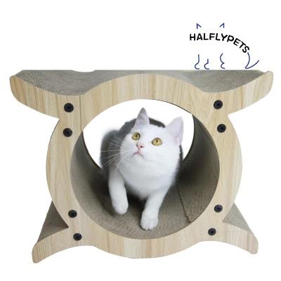 China Factory Viable Wholesale Cheap Corrugated Paper Cat Scratch Sisal Cat Scratcher Wood With Cardboard Home Protect Carpets And Sofas for sale