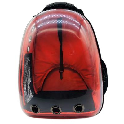 China Small Large Capacity Breathable Transparent Dog Backpack Cat Carrier Backpack Pet Large Portable Pet Backpack for sale