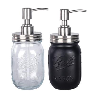 China 2022 BinQi De Facto Cosmetic Supplier 500ml High Quality Glass Oil Dispenser Stainless Steel Shampoo Bottles for sale