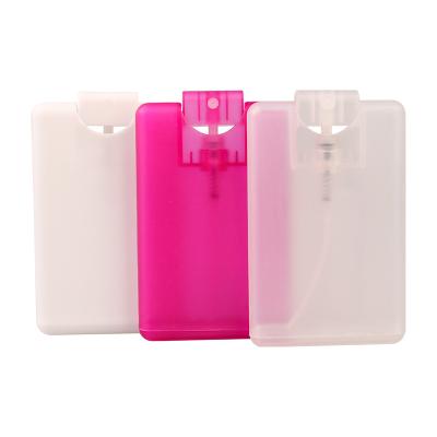 China Perfume BinQi factory supplier 20ml mini spray plastic card design pocket portable perfume bottles for sale