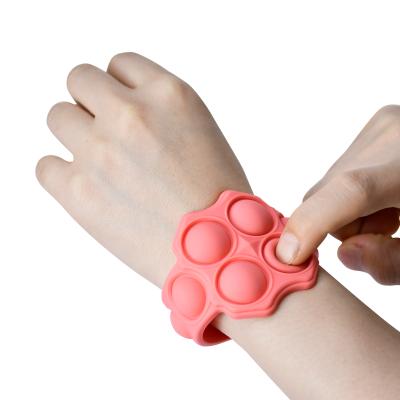 China Mini Toy Silicone Relaxation Wristband Anti Stress Band Wiggle Person Toy Wristband for sale