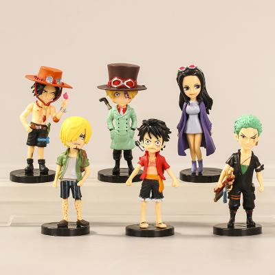 China Hot sale 6pcs cartoon toy one piece set ONE PIECE PVC stock number figure toy set for sale