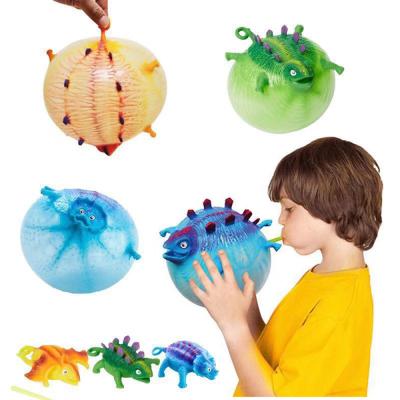 China Inflatable Autism Dinosaur Toy Squeeze Soft Ball Balloon Cute Antistress Squishy Dinosaur Toy Kids Halloween Funny Gifts Wholesale Inflatable Toys for sale