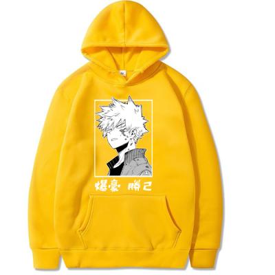 China Breathable Harajuku My Hero Academia Unisex Hoodies Japanese Anime Bakugou Katsuki Printed Men's Hoodie Streetwear Casual Sweatshirts for sale