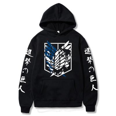 China 2022 Breathable Attack on Titan Men's Hoodies Anime Hip Hop Sweatshirt Clothes Autumn Casual Pullover Hoodie Japan for sale