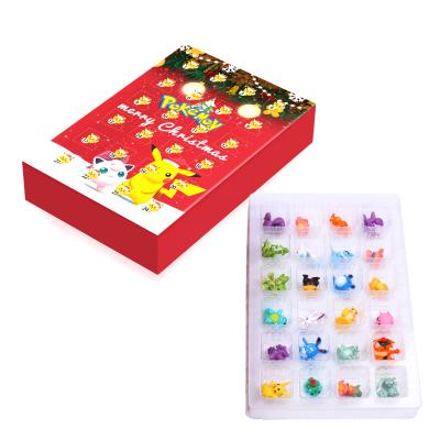 China 24 PCS Pokemon Christmas Advent Calendar Box Action Figure Play Pikachu Anime Figure Kids Toys Genuine Pokemon Gits Box Fandtai for sale