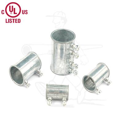 China EMT Conduit Pipe UL Listed EMT Pipe Union Set Screw Coupling Price Zinc Die Cast for sale