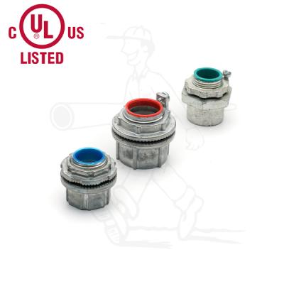 China Zinc Die Cast Grounding Watertight Hubs For Rigid / IMC Conduit for sale