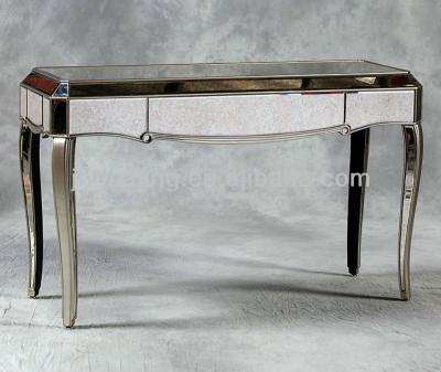 China Contemporary Classic French Style Antique Silver Balanced Hall Table /Dressing Table /Dressing Console Mirrored Console for sale