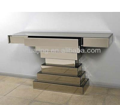 China Contemporary Art Decrative Colored Mirrored Console Table / Tea-gray Mirrored Hall Table /High Quality Mirrored Table for sale