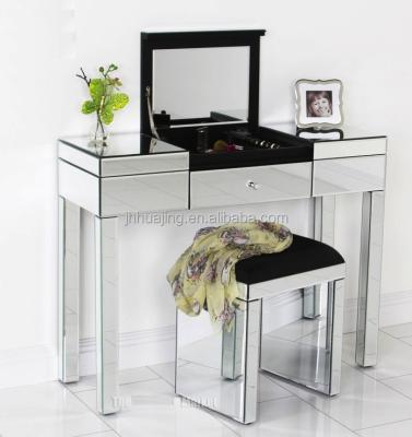 China Modern style mirrored furniture make up table with chair for sale