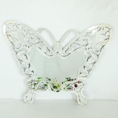 China Living Room Hot Selling Butterfly Wall Lighted Decorative Mirror for sale