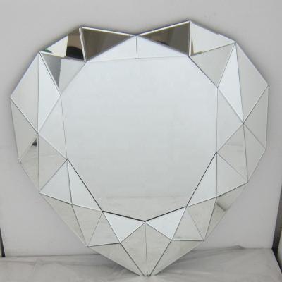 China Hot Sale 3D Illuminated Heart Shape Decorative Mirror for sale