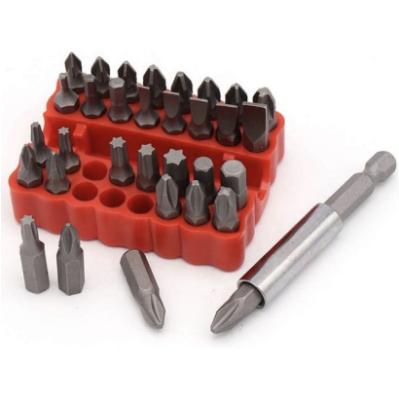 China 33pc Multi-Purpose Screwdriver Bit Safety Socket Wrench Set Magnetic Bit Set Holder Screwdriver Set for sale