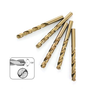 China Hot-selling Metal Drilling TOOLWAY Cylinder Shank 5% Cobalt Drill Bit M35 HSS Twist Drill Bit For Metal Stainless Steel for sale