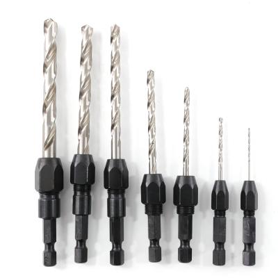 China Counterbore Deeper Holes For Sockets TOOLWAY 9.5mm Countersink With 2.5mm Drills Long Hex Shank Wood Countersink Drill Bits Working Tools for sale