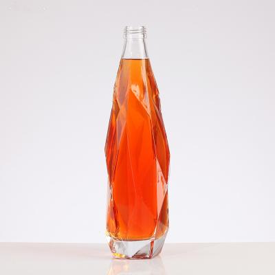 China Beverage 350ml 375ml 500ml Unique Shape Design Fruit Juice Beverage Transparent Water Bottle for sale